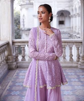 Lilac Chaya Kurta Sharara Set 4