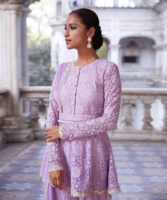 Lilac Chaya Kurta Sharara Set 5