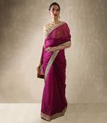 Indigo Pomegranate Saree Set