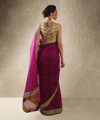 Indigo Pomegranate Saree Set 2