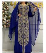 Sale!! Royal Fashion Wedding Dubai Beaded Kaftan Abaya Party African Clothing Crystal Fancy Work Caftan Dress