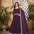 Purple embroidered georgette salwar