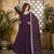 Purple embroidered georgette salwar