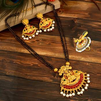 Multicolor cubic zirconia mangalsutra 1