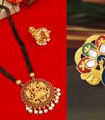 Multicolor cubic zirconia mangalsutra