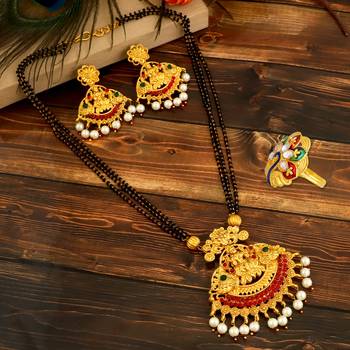 Multicolor cubic zirconia mangalsutra 1