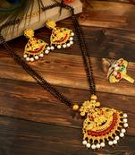 Multicolor cubic zirconia mangalsutra