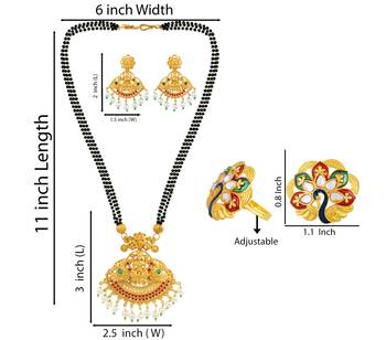 Multicolor cubic zirconia mangalsutra 4
