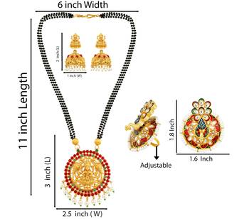 Multicolor cubic zirconia mangalsutra 4