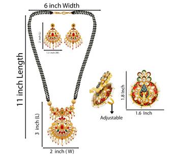 Multicolor cubic zirconia mangalsutra 4