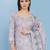 Grey printed blended cotton salwar