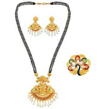 Multicolor cubic zirconia mangalsutra 5