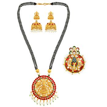 Multicolor cubic zirconia mangalsutra 1
