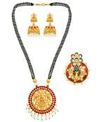 Multicolor cubic zirconia mangalsutra