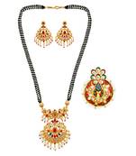 Multicolor cubic zirconia mangalsutra