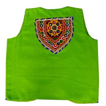 Aglare emdroydred Koti,jecket for Girlsor garba,navratri gujarat,kuctch.Bundi jecket Green 2