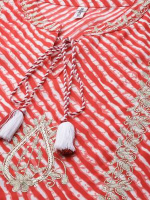 Red printed rayon ethnic-kurtis 4
