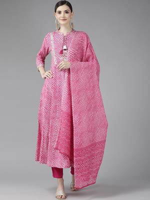 Pink printed rayon ethnic-kurtis 1