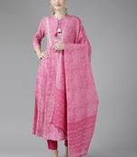 Pink printed rayon ethnic-kurtis