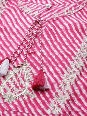 Pink printed rayon ethnic-kurtis 4
