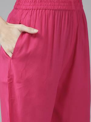 Pink printed rayon ethnic-kurtis 5