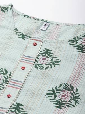 Green printed cotton ethnic-kurtis 4