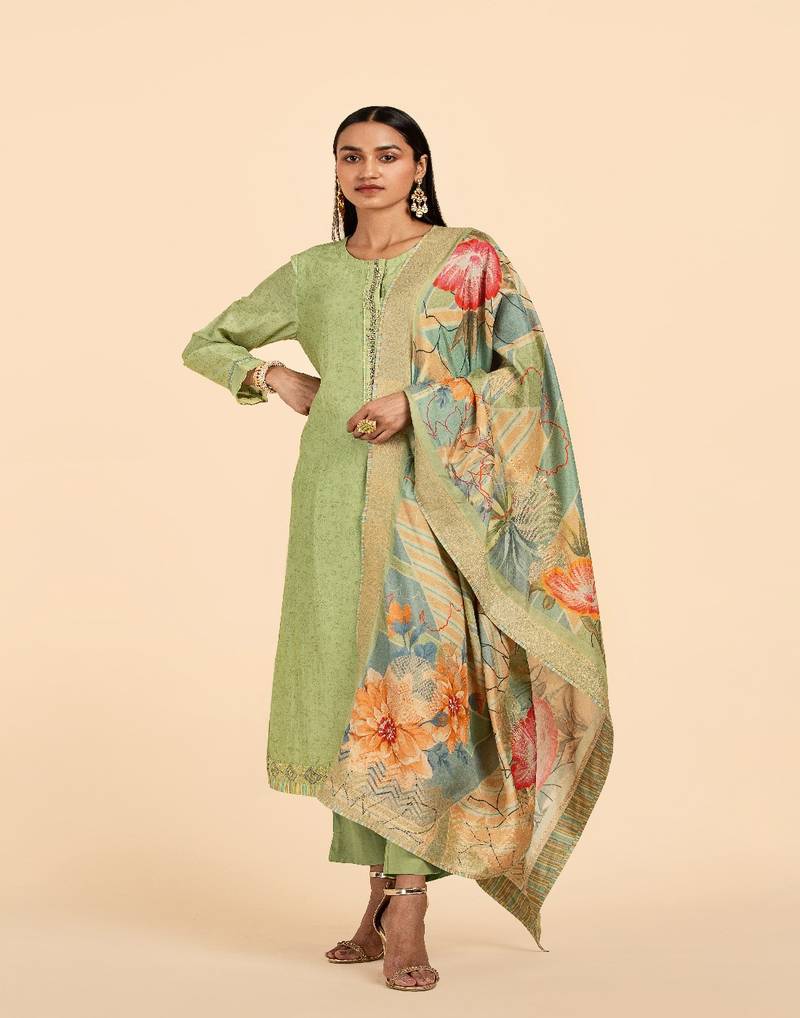 yashi kurta set green main image 1