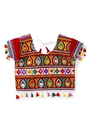 Banjara India Kutchi Embroidered Girls Chaniya Choli with Dupatta (CC1-RJS) - Black 2