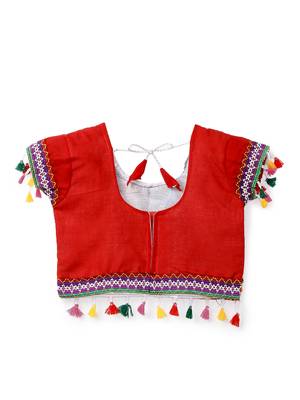 Banjara India Kutchi Embroidered Girls Chaniya Choli with Dupatta (CC1-RJS) - Black 3