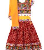 Banjara India Kutchi Embroidered Girls Chaniya Choli with Dupatta (CC1-RJS) - Red