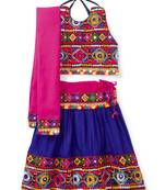 Banjara India Kutchi Embroidered Girls Chaniya Choli with Dupatta (CC-DMN) - Blue