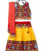 Banjara India Kutchi Embroidered Girls Chaniya Choli with Dupatta (CC-DMN) - Yellow