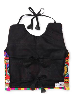 Banjara India Kutchi Embroidered Girls Chaniya Choli with Dupatta (CC-DMN) - Pink 3