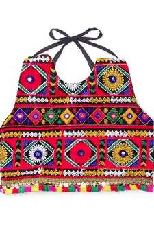 Banjara India Kutchi Embroidered Girls Chaniya Choli with Dupatta (CC-DMN) - Green