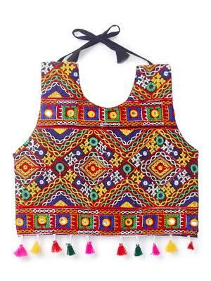 Banjara India Kutchi EmbroideGreen Girls Chaniya Choli with Dupatta (CC-BWR) - Green 2