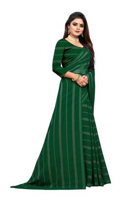 Green Woven Georgette Saree With Blouse 2
