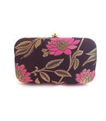 Monarch Floral Brocade Clutch