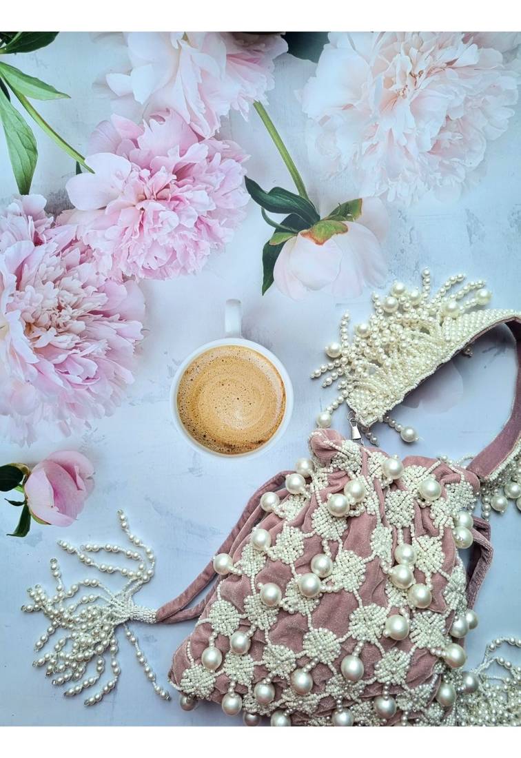 Berrylicious Pearl Tassel Hand Embroidered Potli