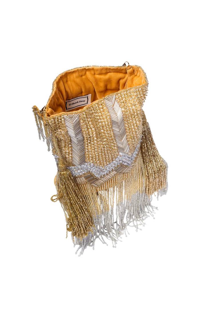 Glitzy Diva Tassel Hand Embroidered Potli