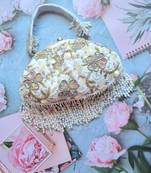 Belle Fluer Tassel Hand Embroidered Clutch