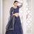 Navy Blue Net Sequince Work Lehenga Choili With Dupatta For Women