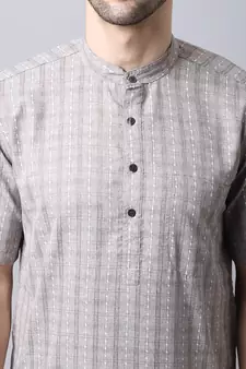 Brown printed cotton men-kurtas