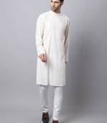 White plain rayon men-kurtas