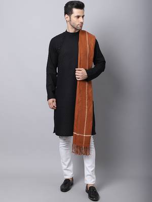 Black plain cotton men-kurtas 2