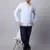 Blue plain cotton men-kurtas