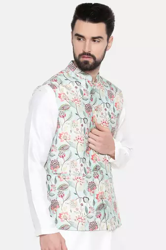 Silk Muslin Green Jacket
