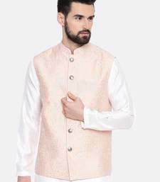 Chanderi Emb Pink Jacket