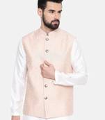 Chanderi Emb Pink Jacket