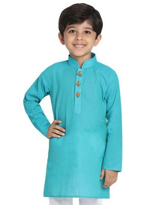  Cyan Handloom Kurta 1