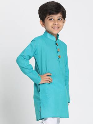  Cyan Handloom Kurta 3